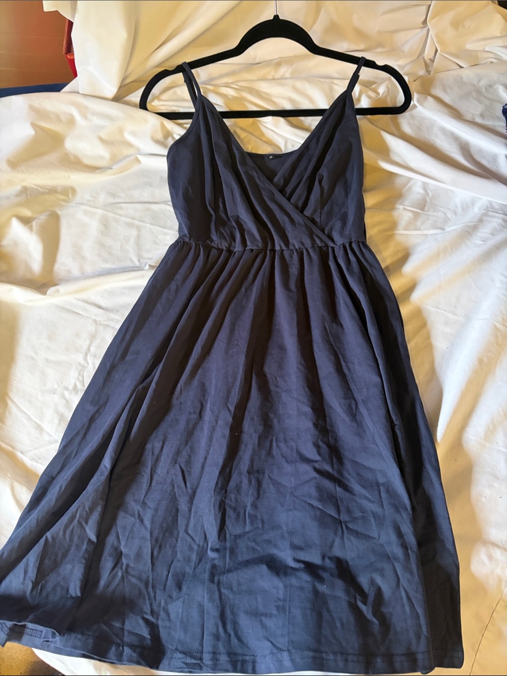 Navy Sleeveless V-Neck Sundress - Classic Women's Dress